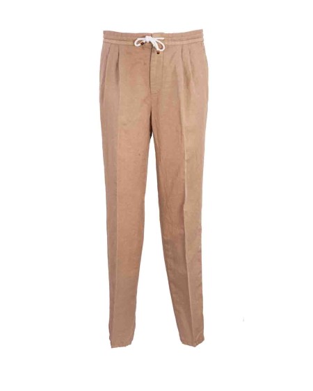 Shop BRUNELLO CUCINELLI Saldi Pantalone: Brunello Cucinelli pantaloni leisure fit in gabardina di lino e cotone con coulisse e pince.
Chiusura a zip con gancetti in metallo e coulisse.
Tasche frontali.
Tasche posteriori a filetto.
Pince.
Leisure fit.
Composizione: 54% LINO, 46% COTONE.
Fabbricato in Italia.. M291DE1710-C6301